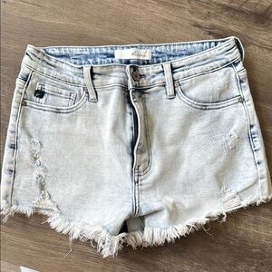 Kancan Light Blue Denim Shorts